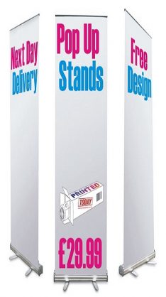  Roll Up Banners Stands Next Day Delivery Printed Today