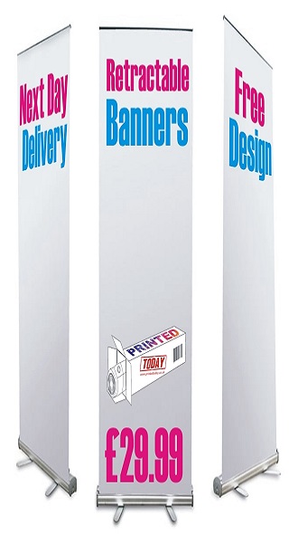 Retractable Banners Stands - Next Day Delivery - Printed Today