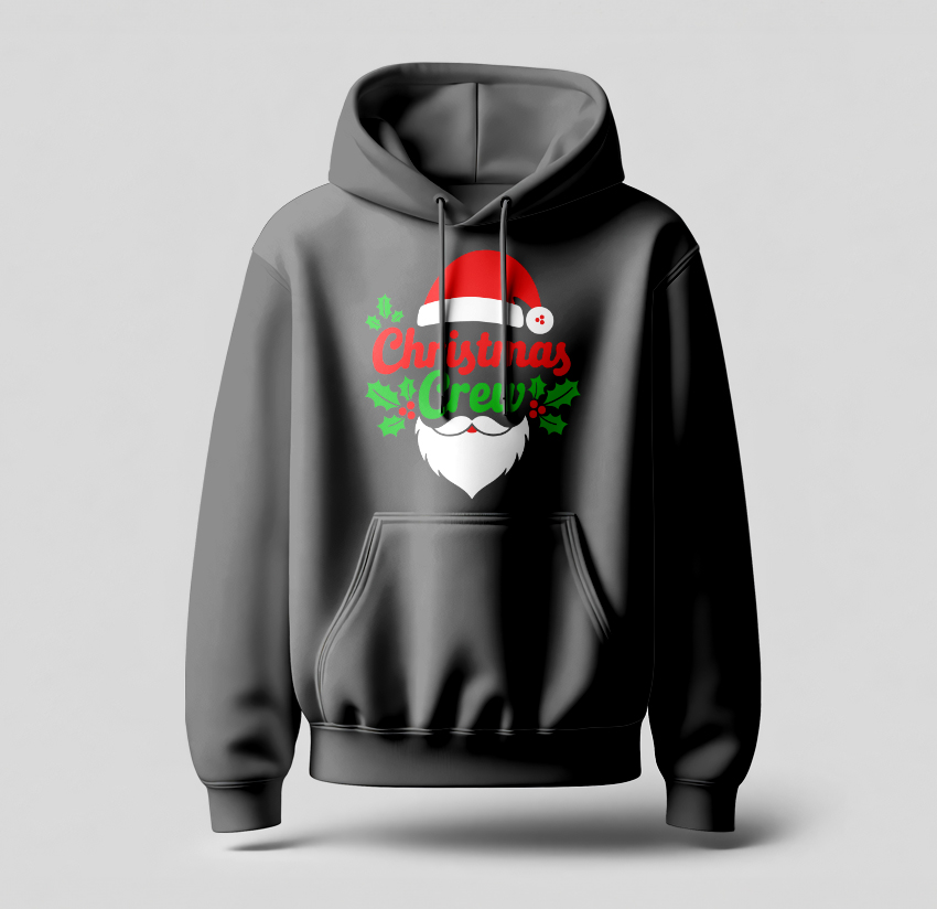 crew christmas black hoodie