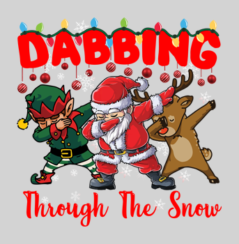 Dabbing through the snow t-shirt hover image