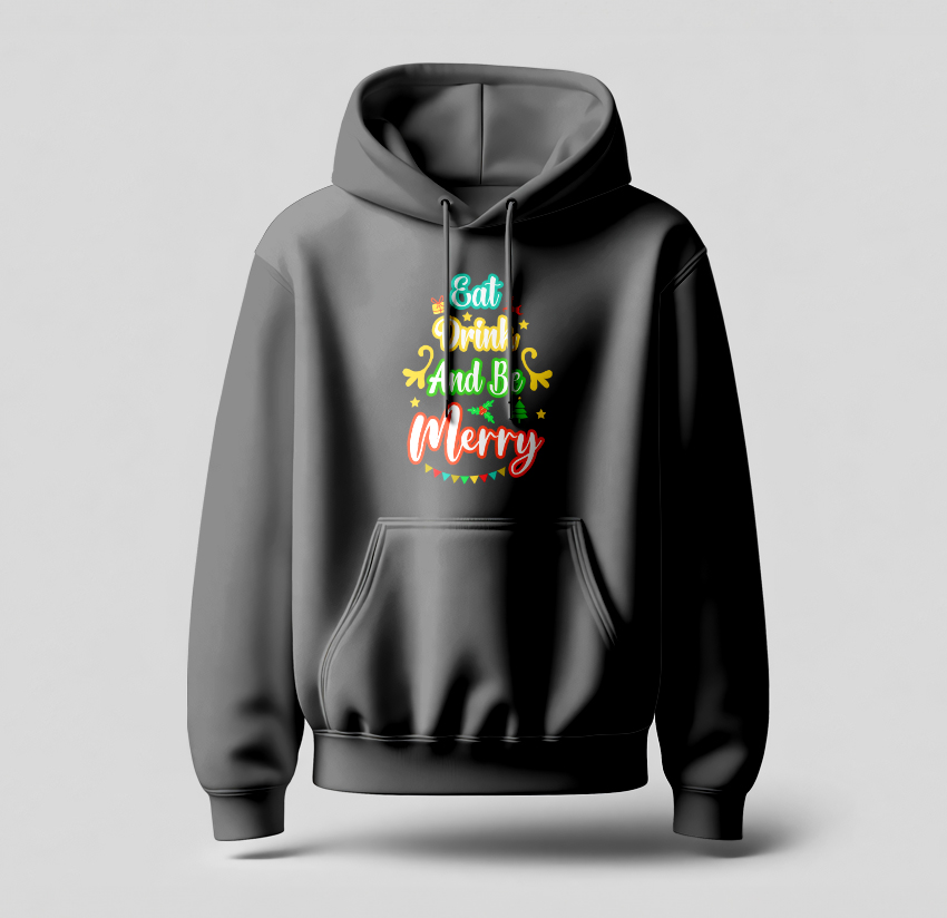 eat drink and be merry christmas hoodie