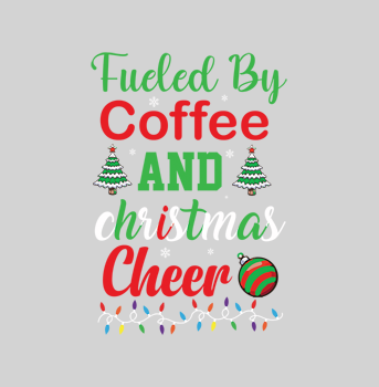 Fueled by coffee and christmas cheer hoodie hover image