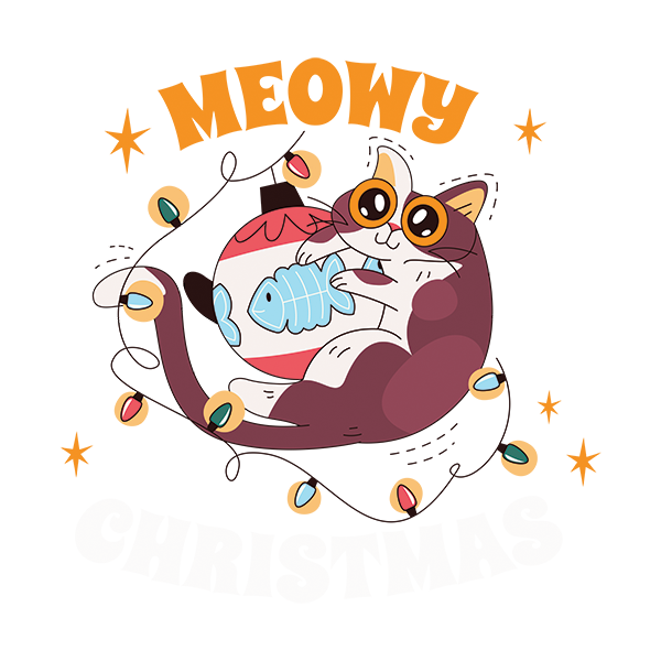 Meowy Christmas hoodie hover image