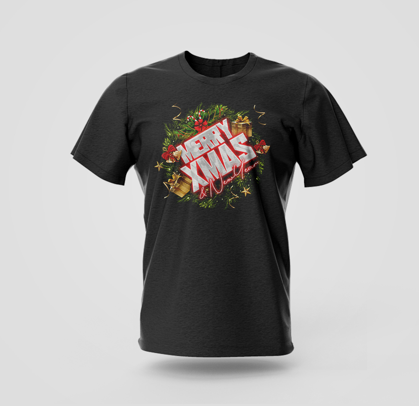 merry x mas new year t-shirt