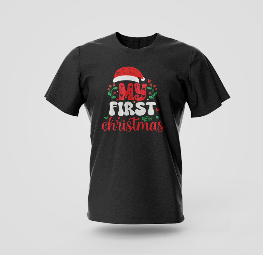 my first christmas modern t-shirt