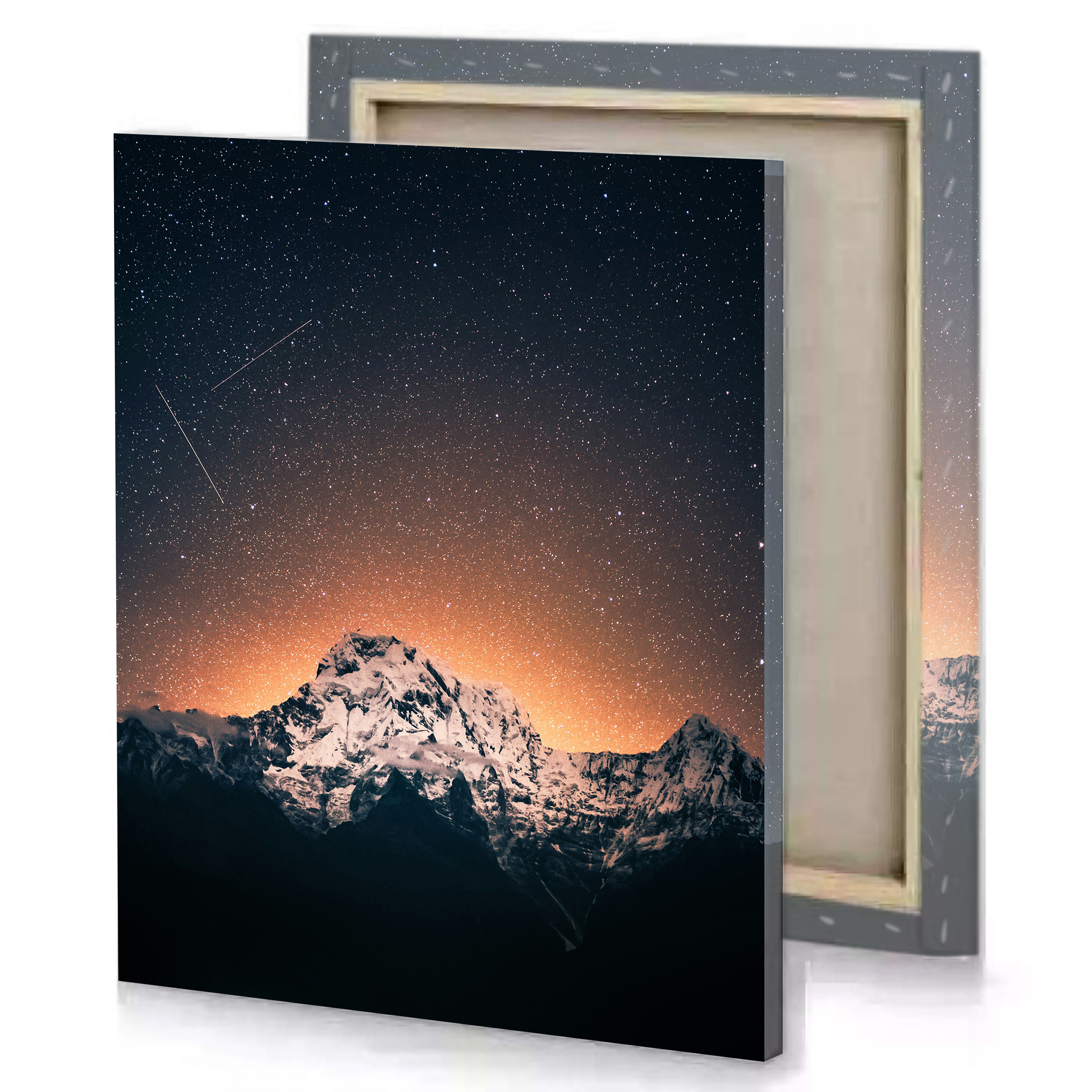 Night Mountain Sunset Canvas