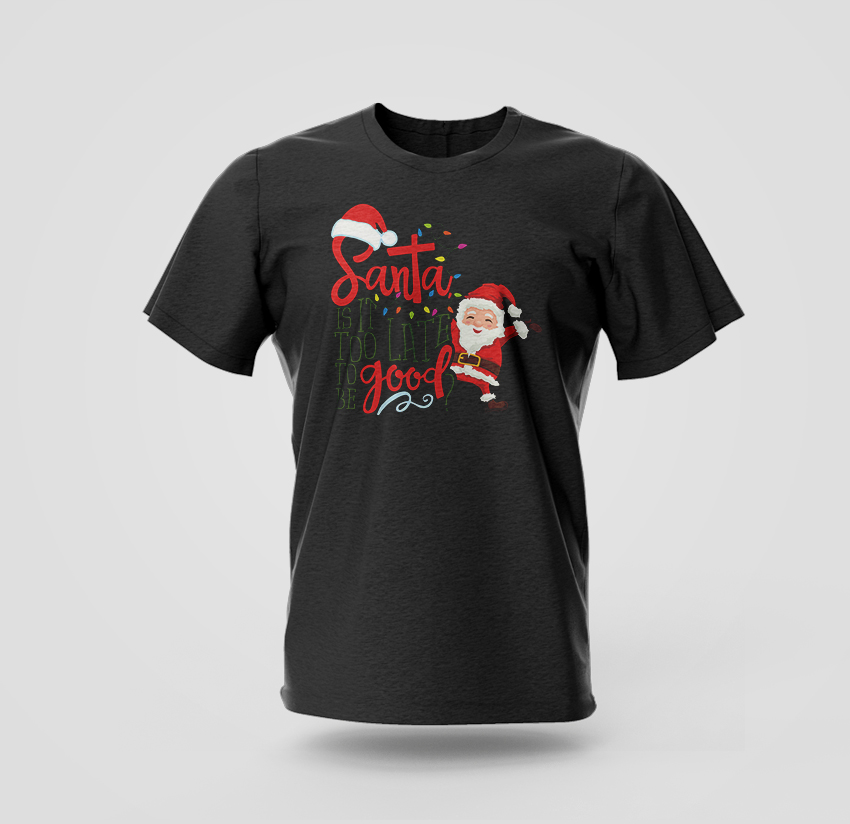 santa is too late t-shirt