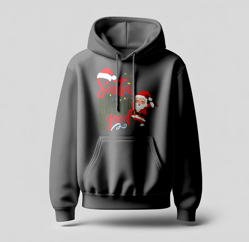 santa is too late hoodie