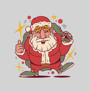 Santa modern hoodie hover image