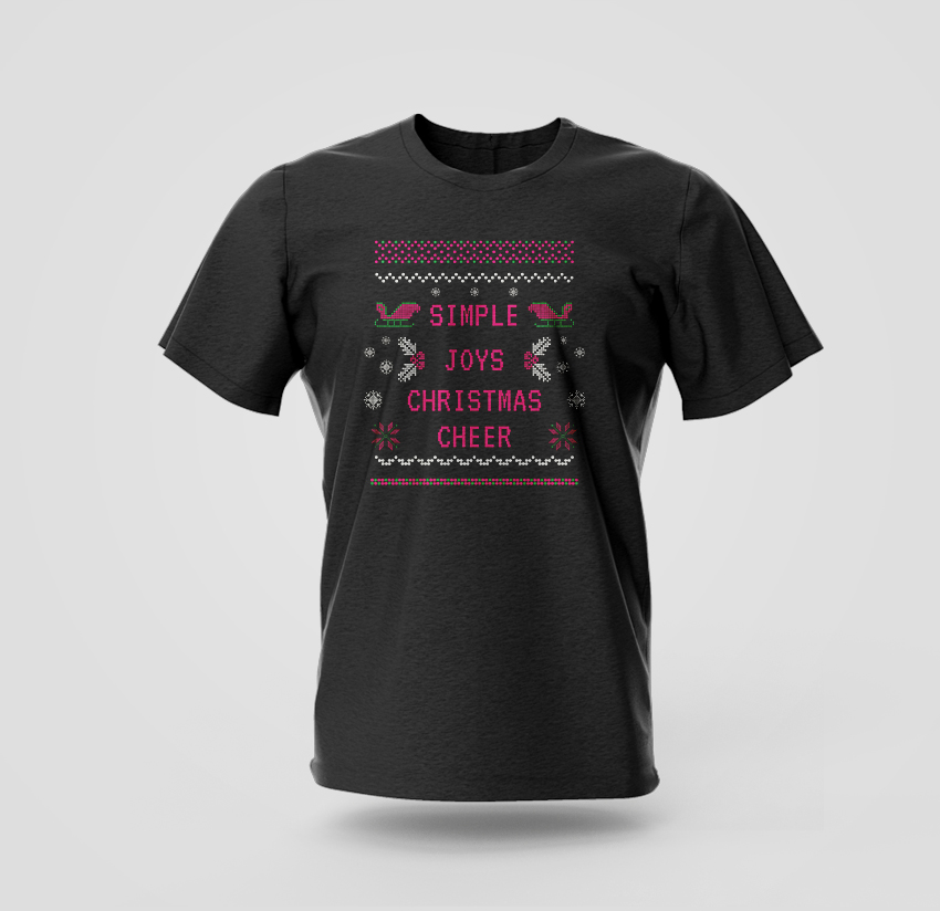 Simple joy christmas cheer t-shirt