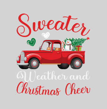 Sweater weather and christmas cheer t-shirt hover image