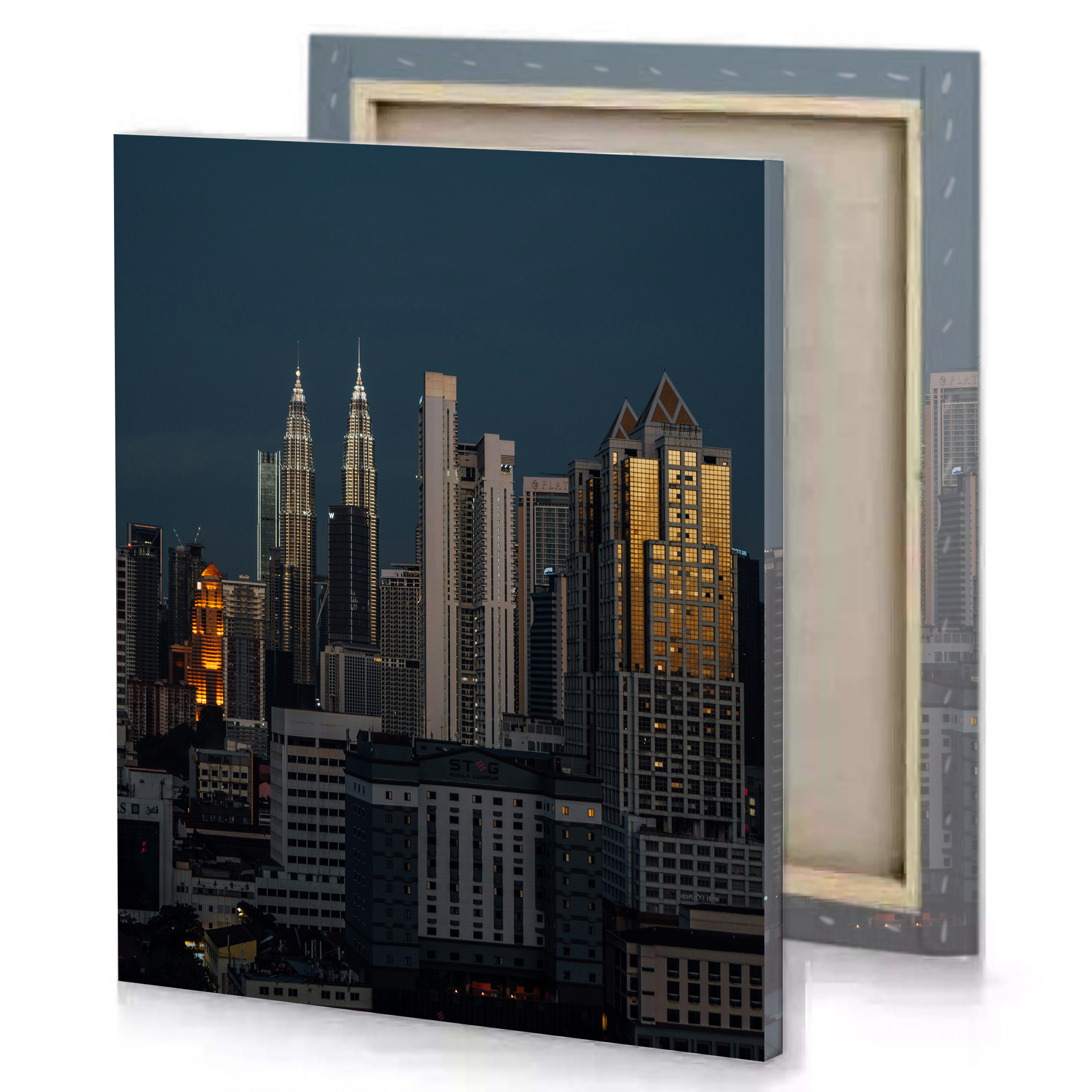 Building Skyline Sunset Canvas