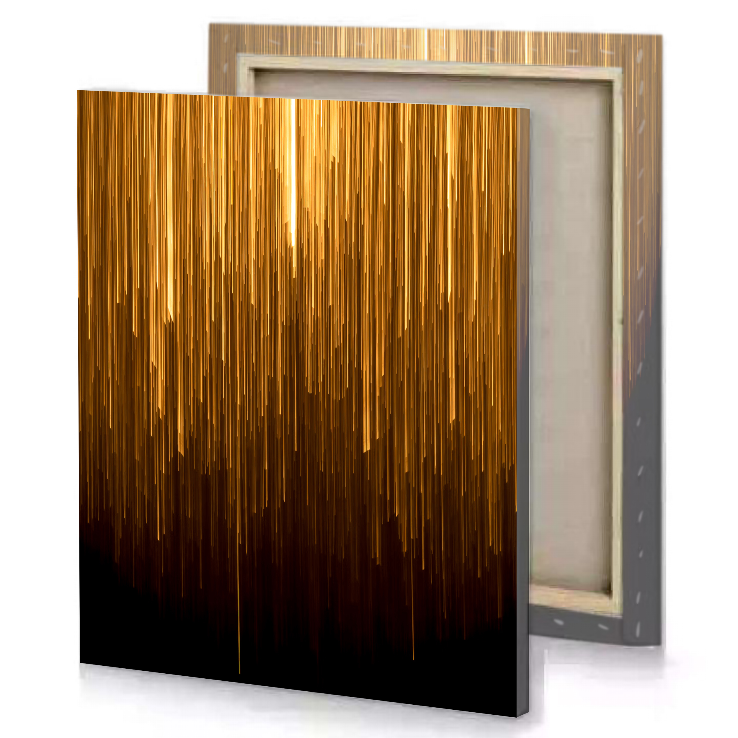 Gold Black Abstract Art Canvas