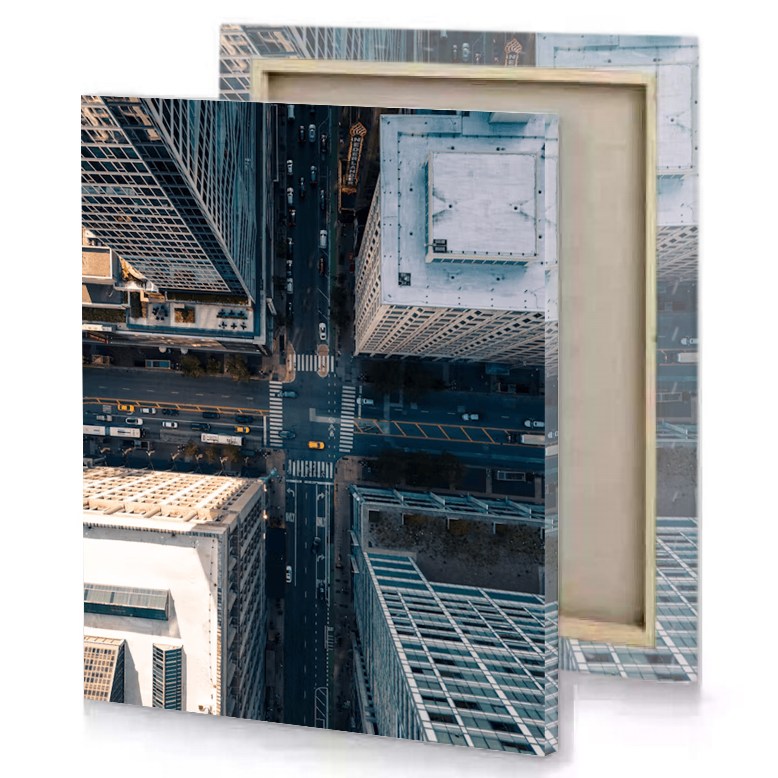 Manhattan Building Street View Canvas