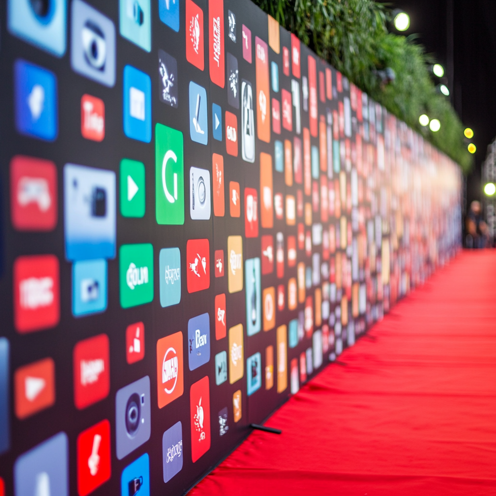 step & repeat wall Backdrops